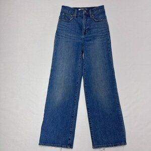 Madewell Slim Wide-Leg Cropped Women's Size 23 Light/Med Wash